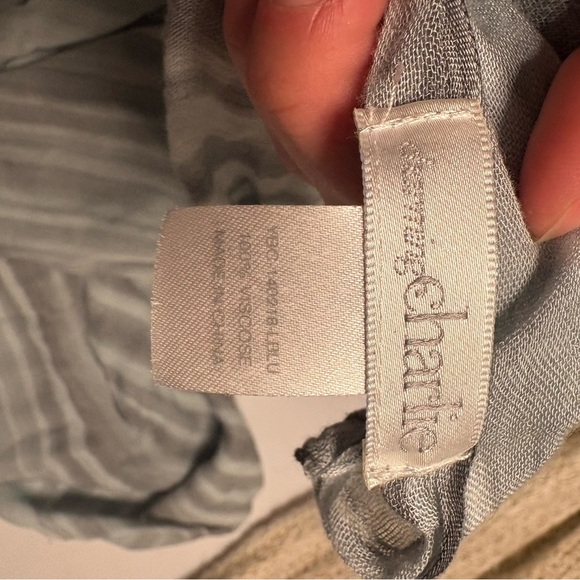 Charming Charlie Scarf Set - Blue, Cream, Gray - Picture 10 of 12